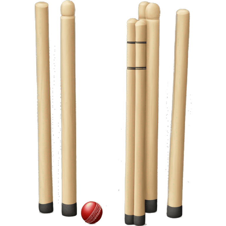 Cricket stumps and wickets emoji