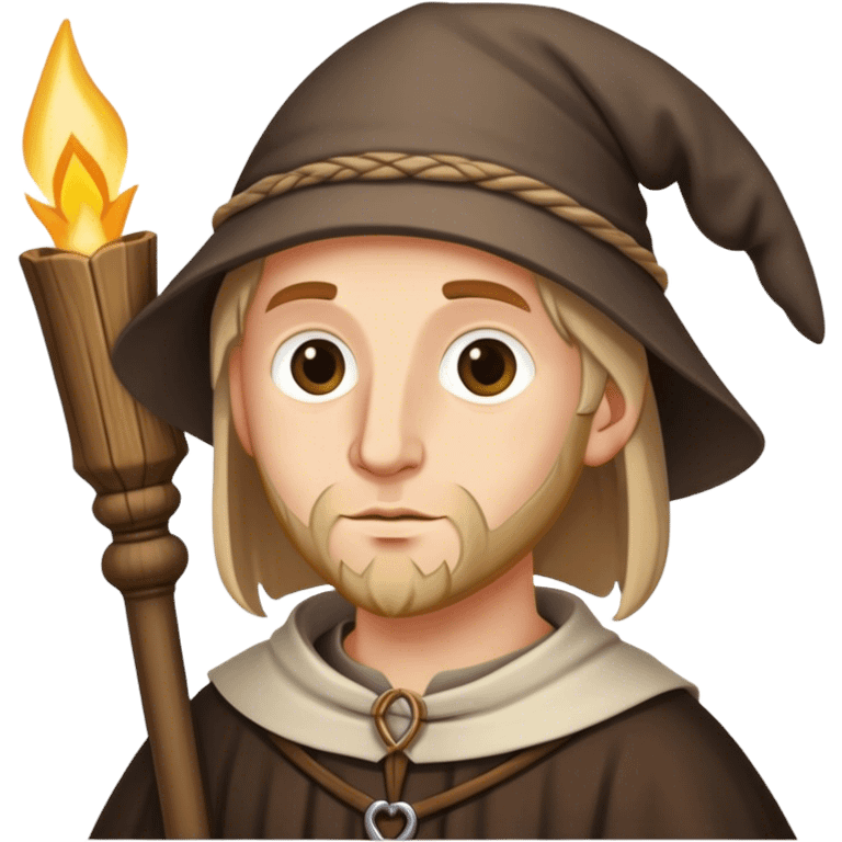 medieval pilgrim with vernicle emoji