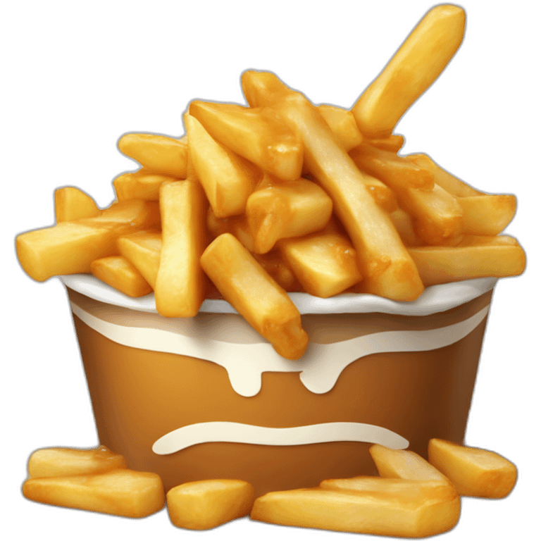 Poutine qui mange de la poutine emoji