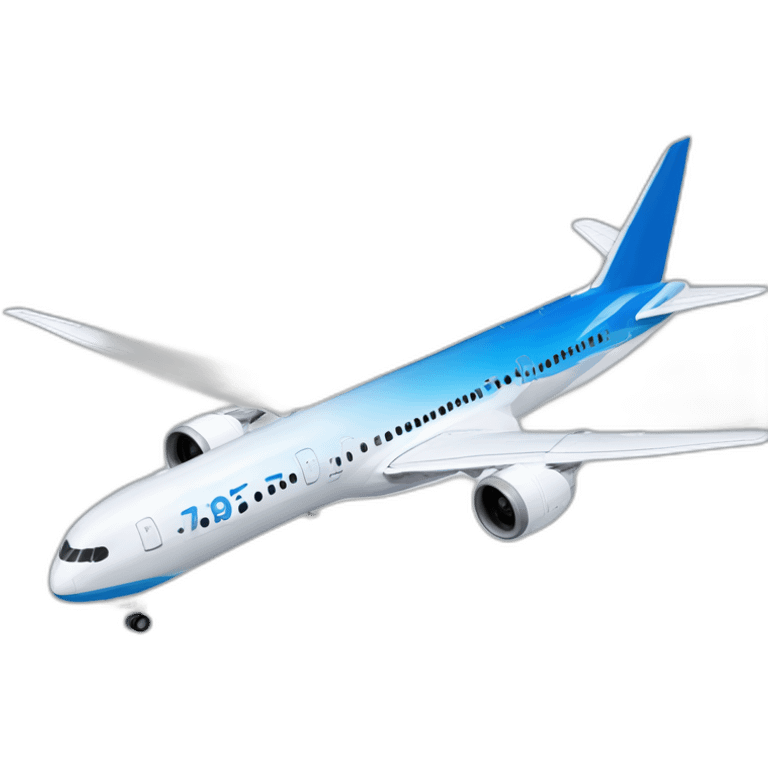 Boeing 787 Dreamliner white and blue emoji