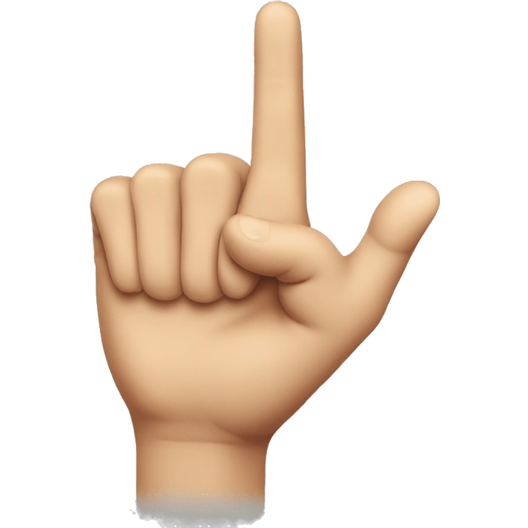 Index finger pointing upward, showing the back of the hand while doing so.
 emoji