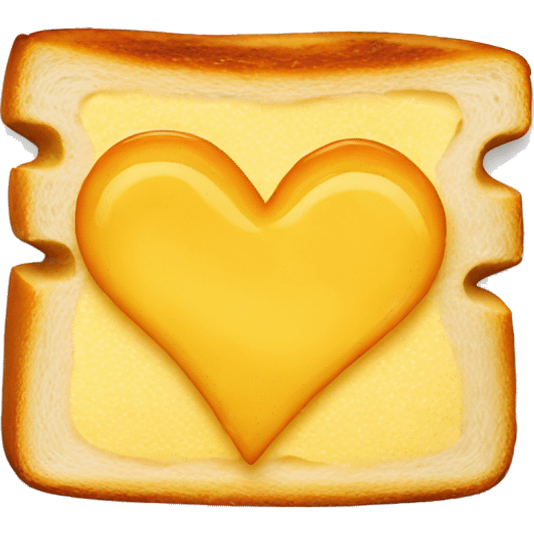 Grilled cheese heart-shaped emoji