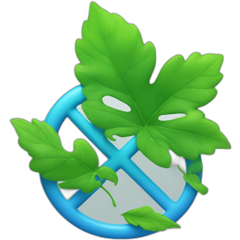 blue "e" from Engie logo with voltage emoji in green leaves emoji