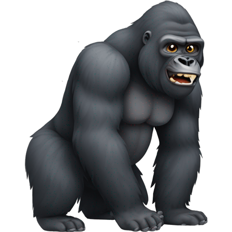 Gorilla peting dog emoji