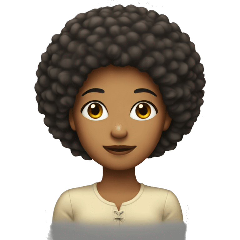 girl with afro emoji