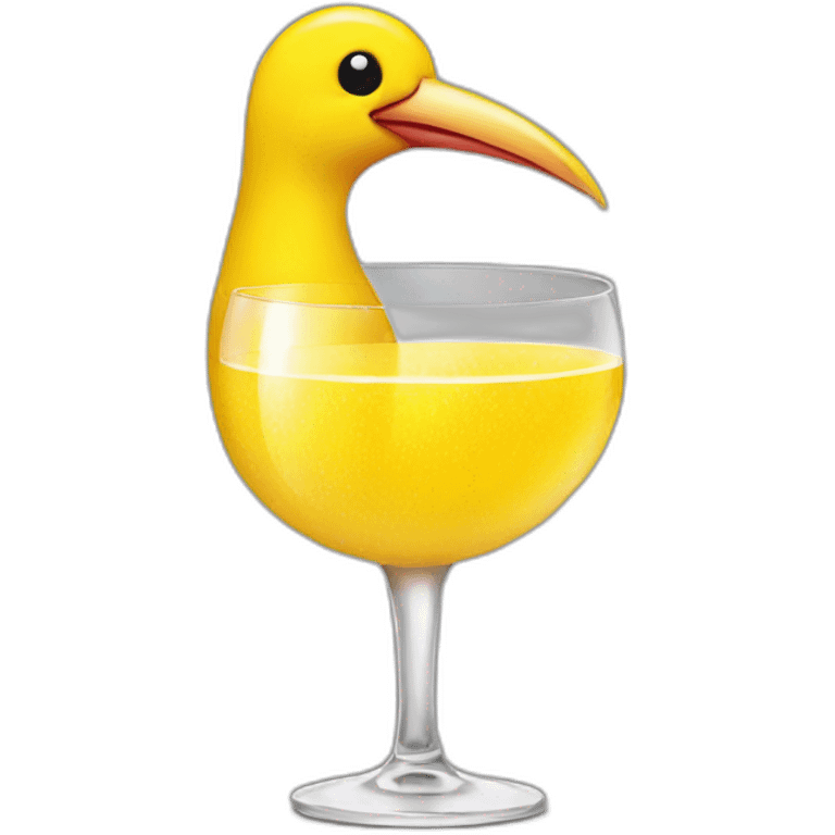 yellow cocktail bird emoji