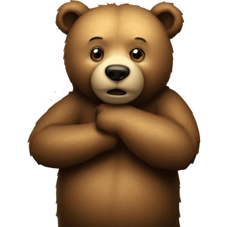 bear hugging oil emoji