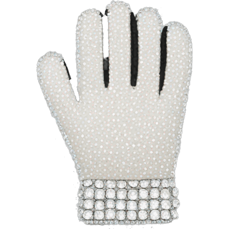 white rhinestone glove emoji