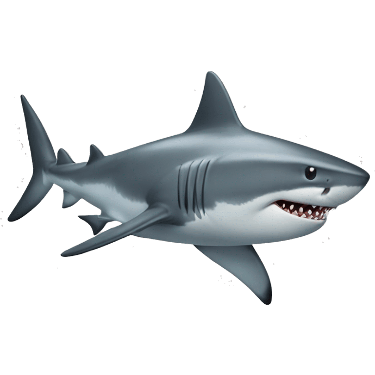 Shark with a top moño emoji