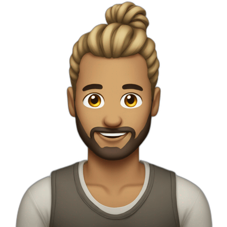 man-bun verbal designer emoji