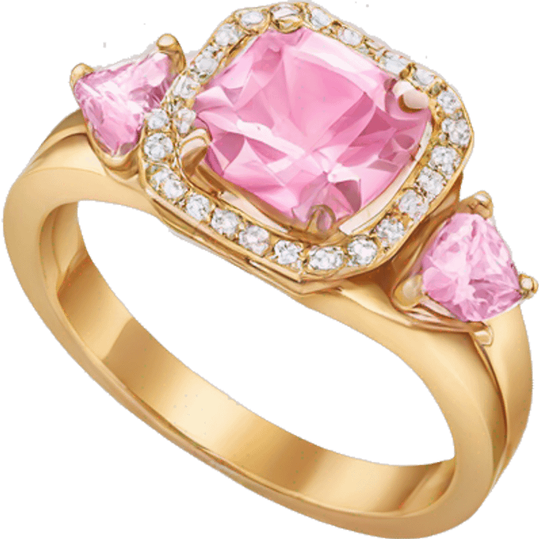 Engagement ring pink emoji