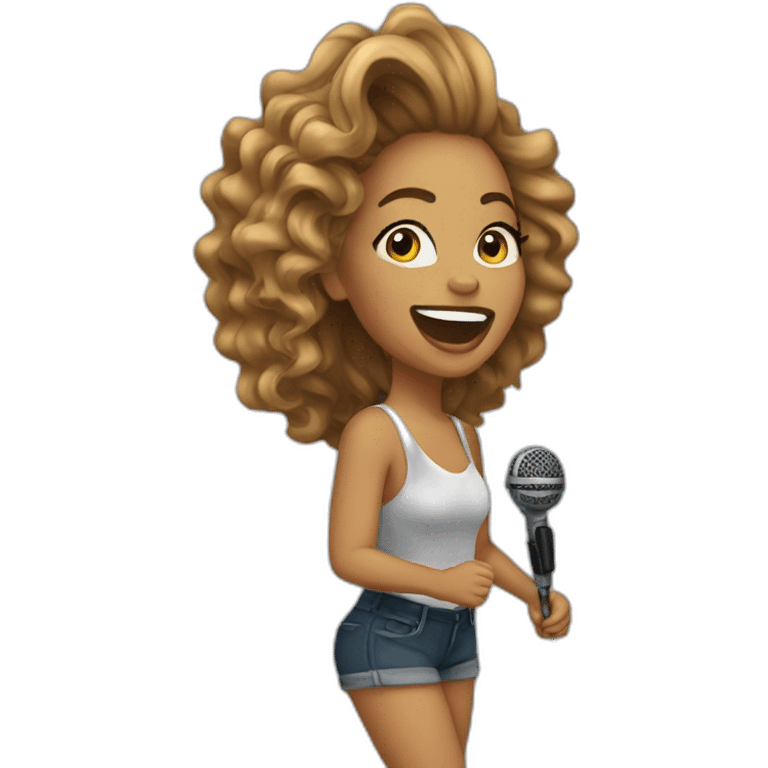 beyonce-singing-with-microphone emoji