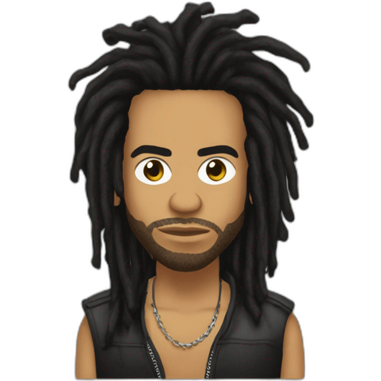 Lenny kravitz dreadlocks head emoji