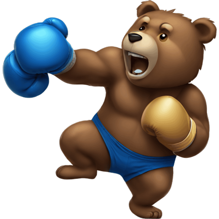 Bear boxing  emoji