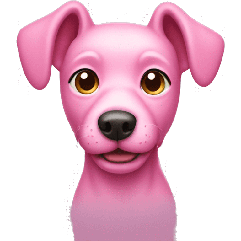 Pink dog emoji