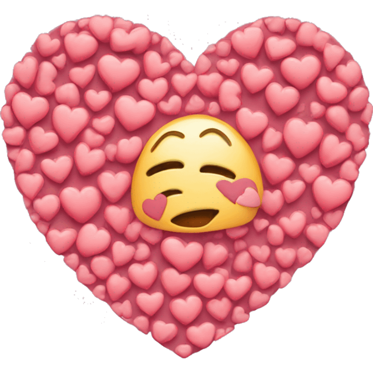 heart and small hearts around  emoji