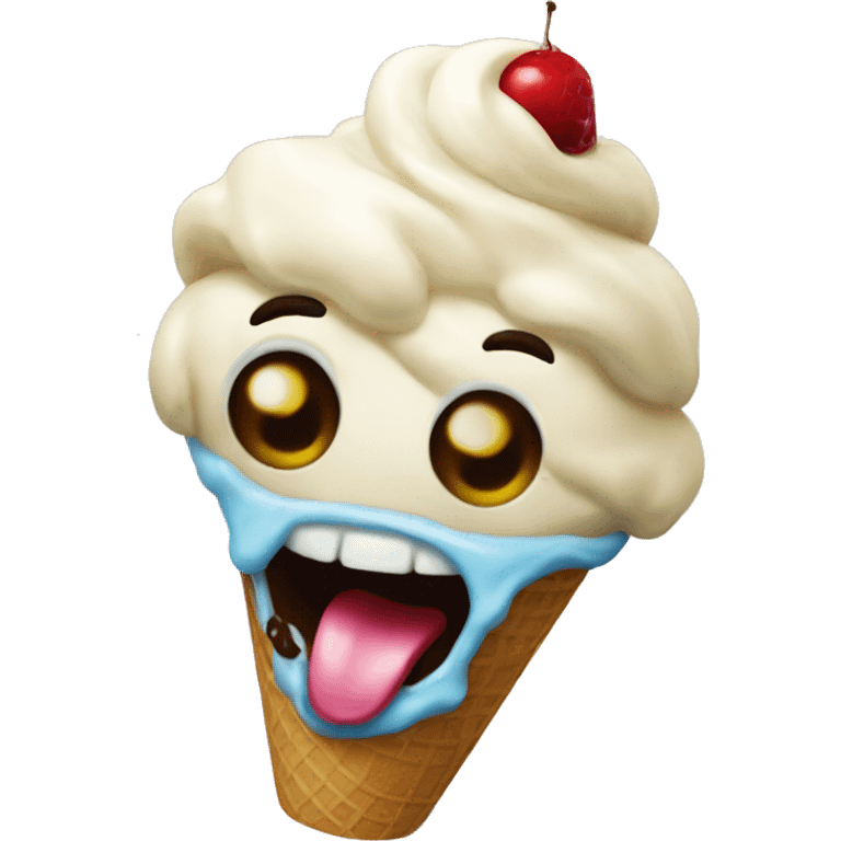 Ice cream fiend emoji