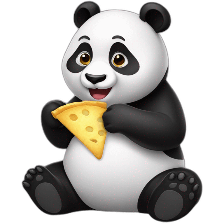 Panda eating chips emoji