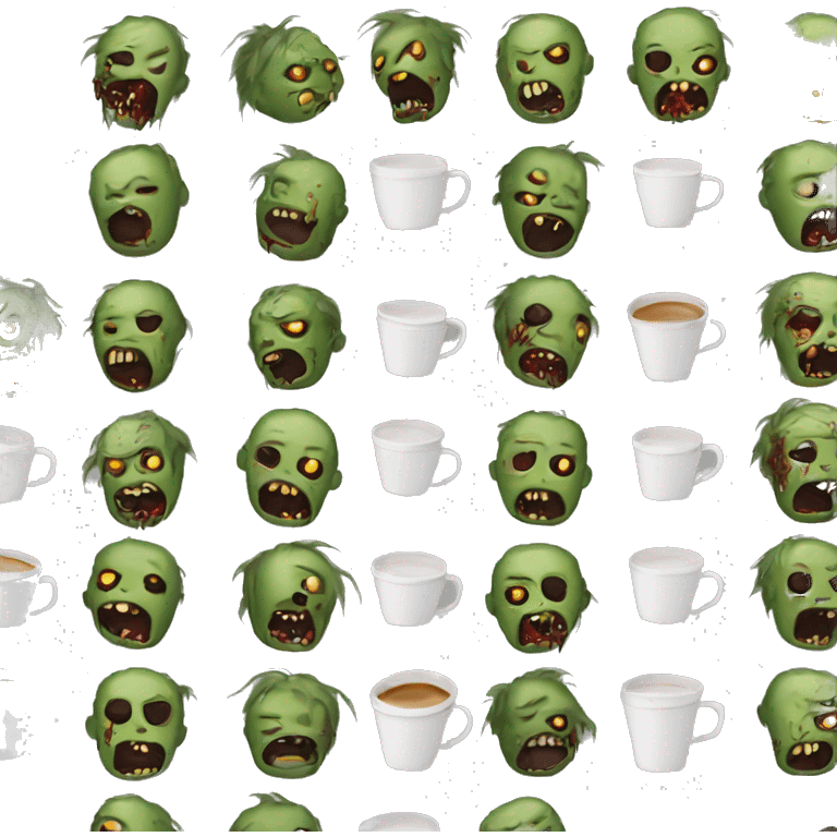 zombie drinking coffee emoji