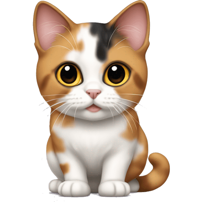 Calico munchkin cat standing  emoji