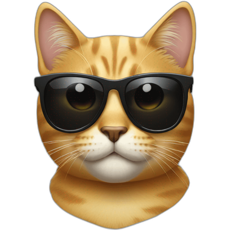 cat wearing cool black sunglasses emoji