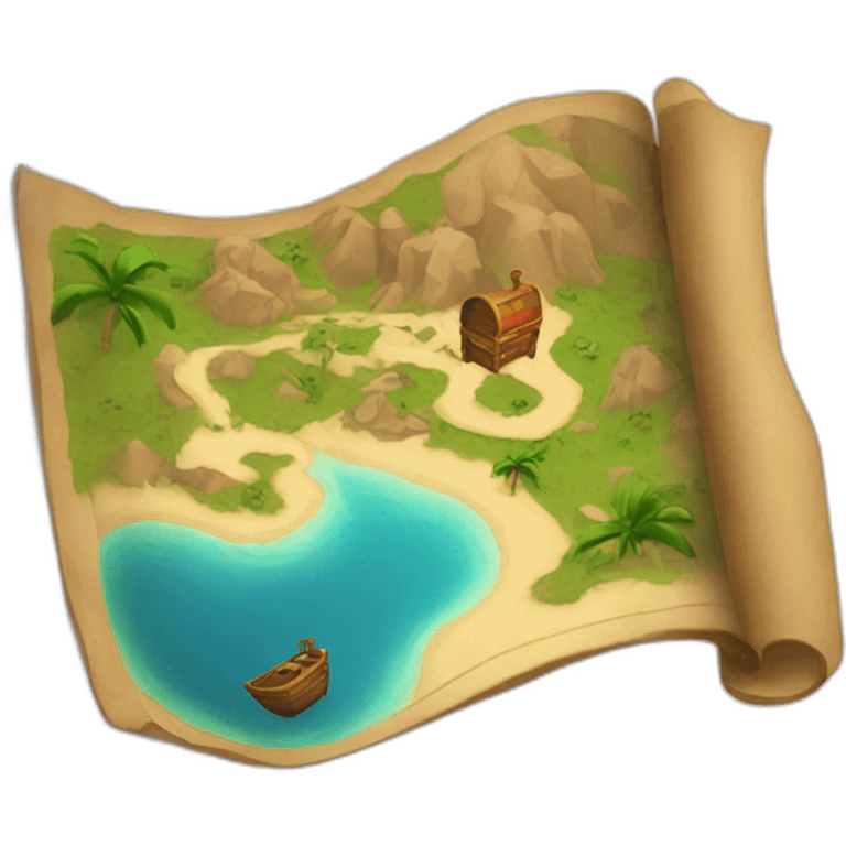 treasure map emoji