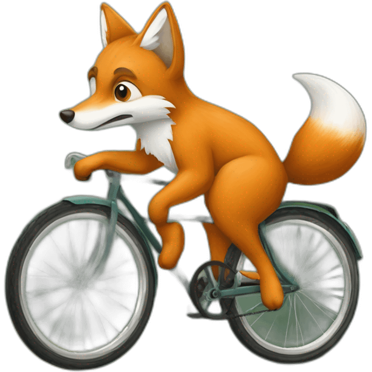 Renard sur renard poissonune bicyclette emoji