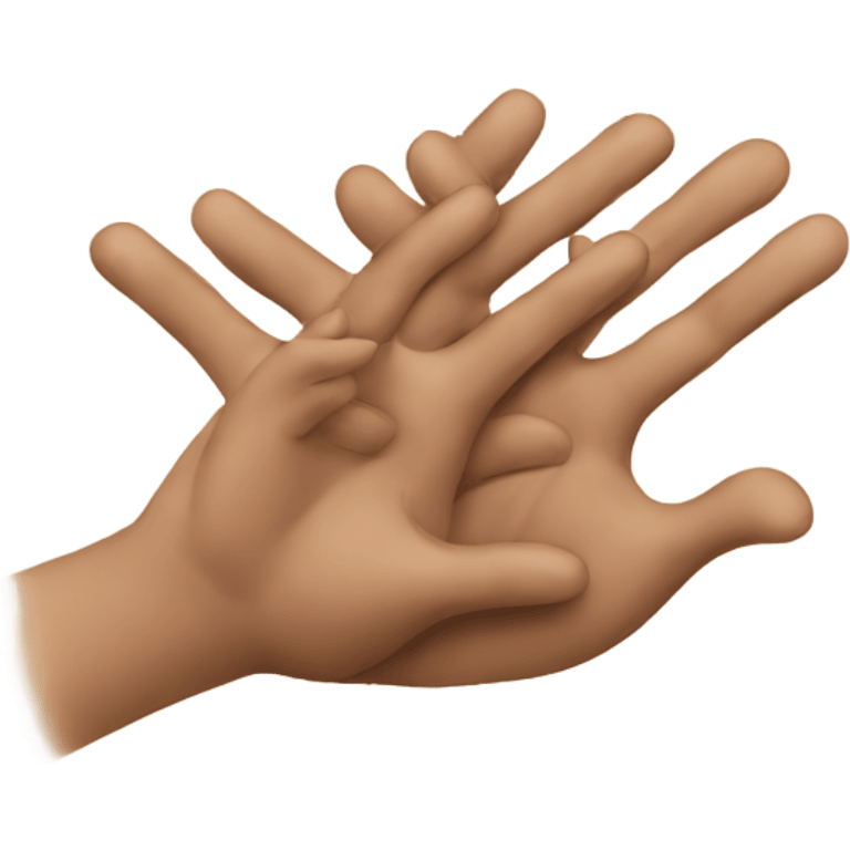 two hands greeting emoji