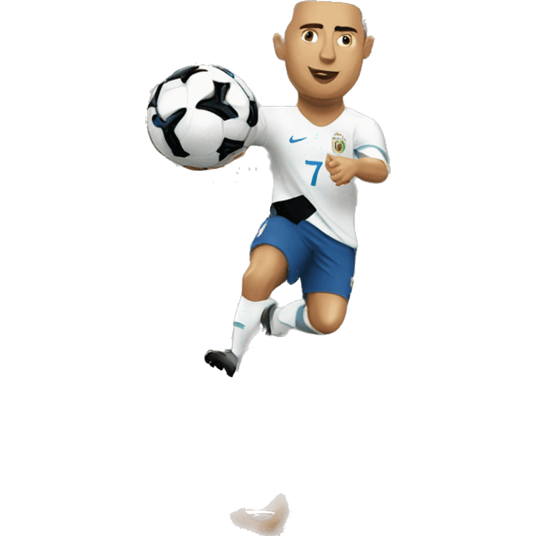 Ronaldo with World Cup  emoji