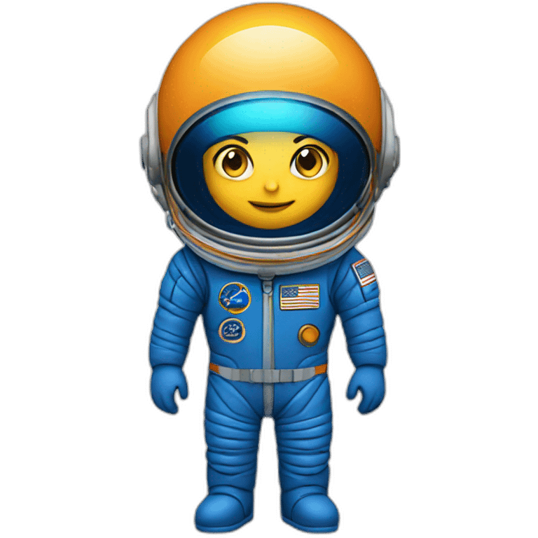 Space explorer with blue spacesuit emoji