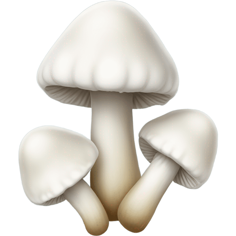 Bundle of white mushroom with long&thin stem and tiny&round pileus emoji