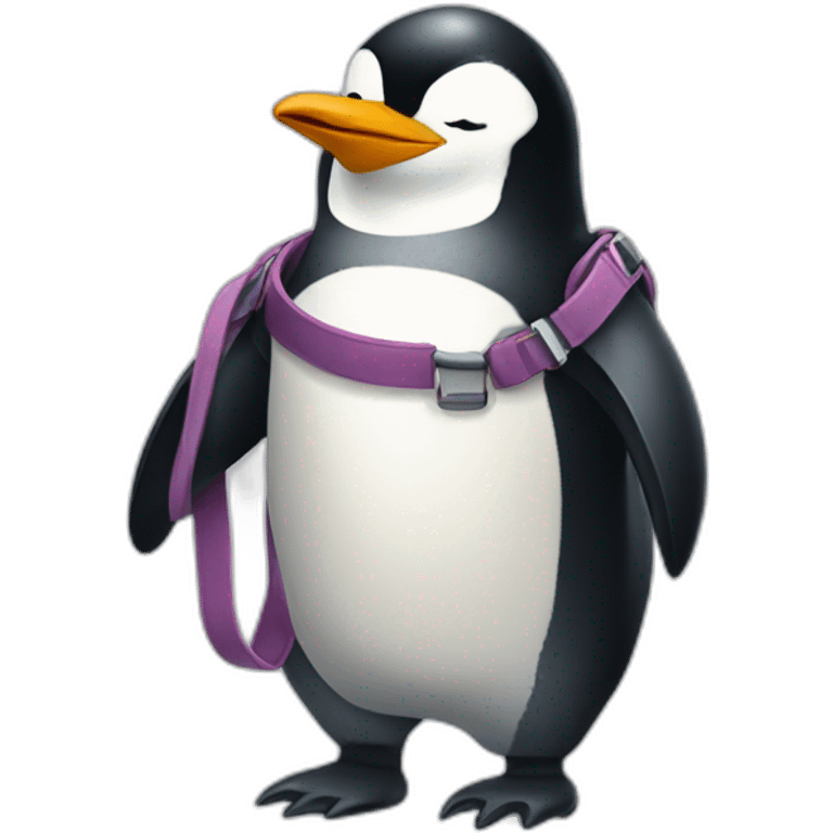 Humanoid penguin with a sling emoji