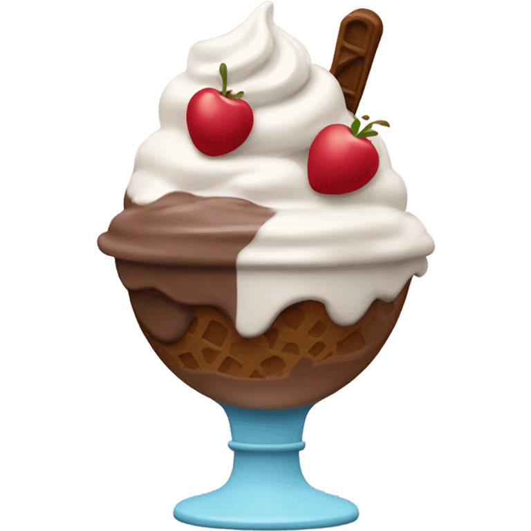 Neapolitan ice cream sundae emoji