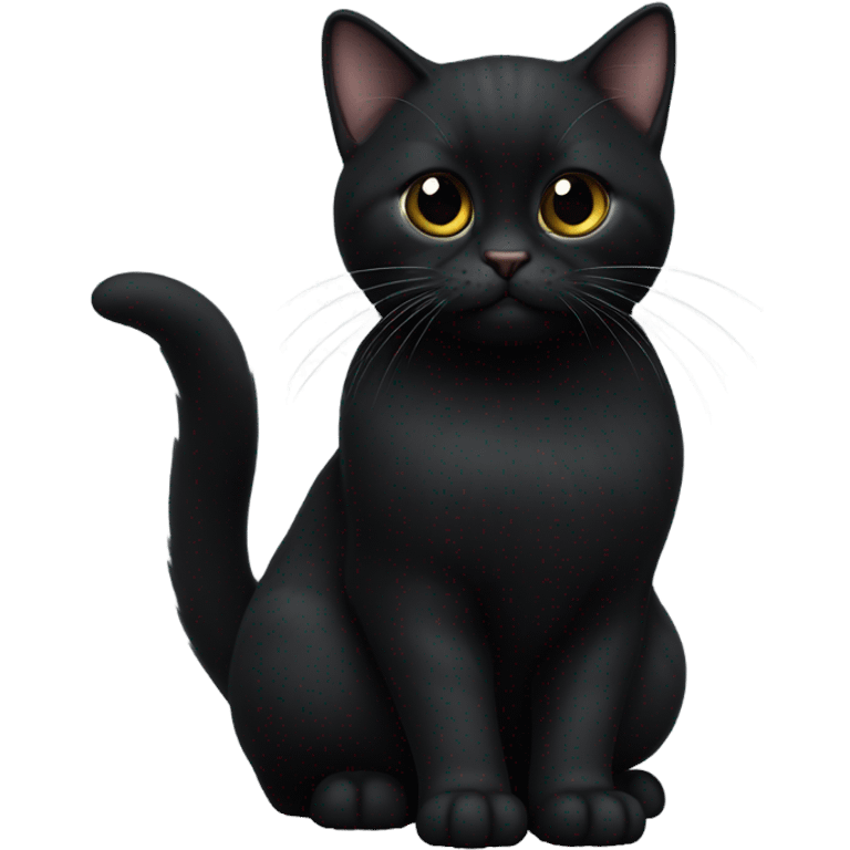 Black munchkin cat emoji