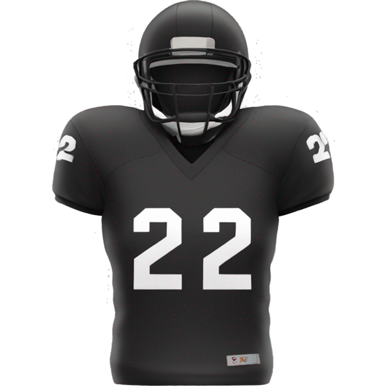 #22 football jersey black emoji