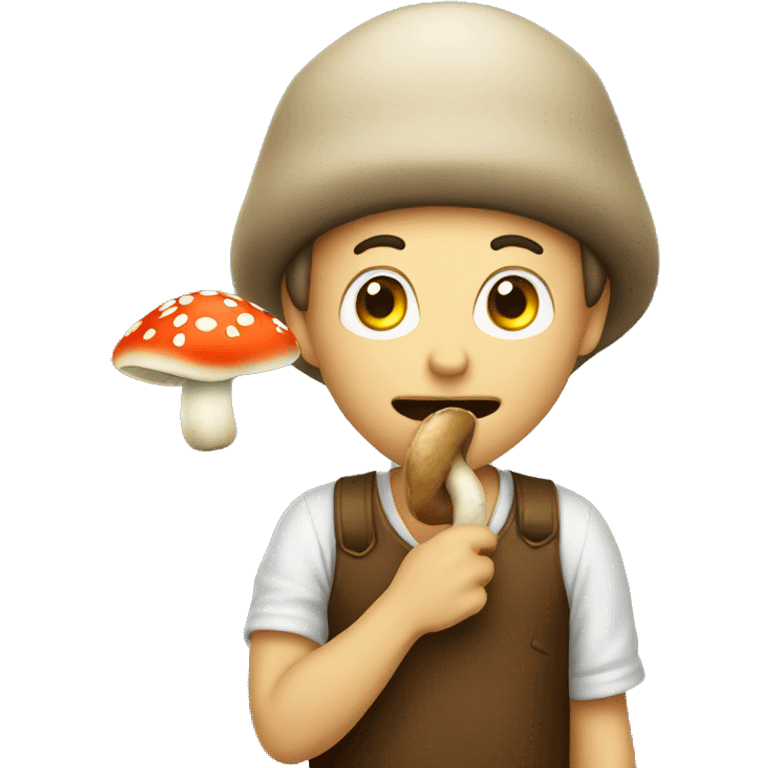 Someone eating a mushroom  emoji