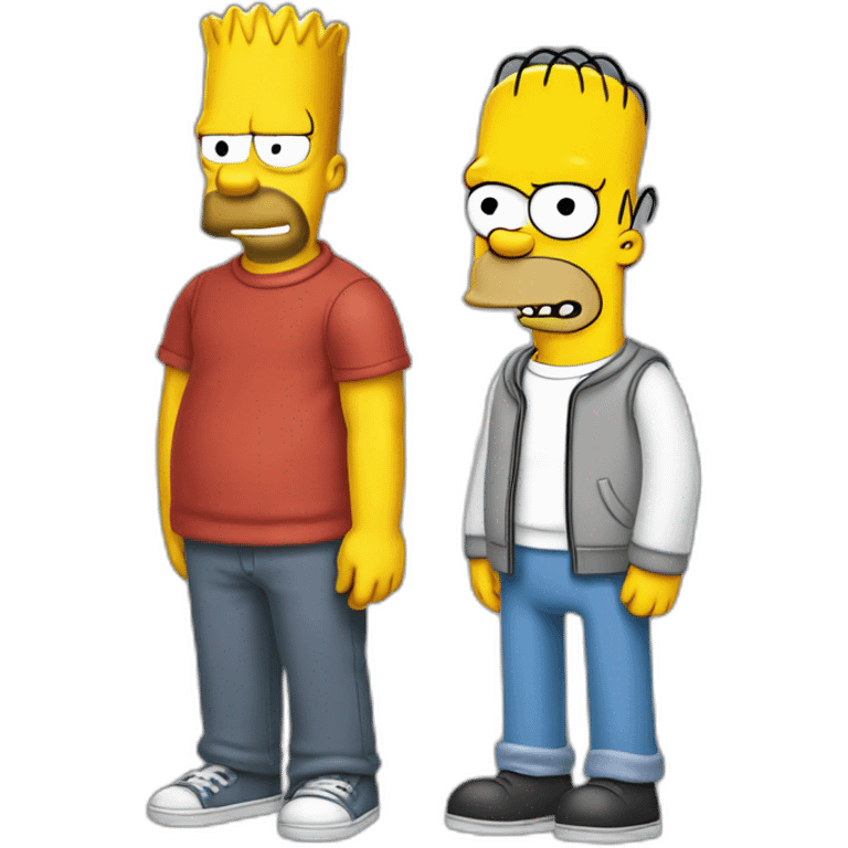 Homer et Bart Simpson emoji