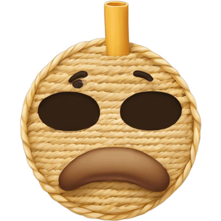 Straw in nose  emoji