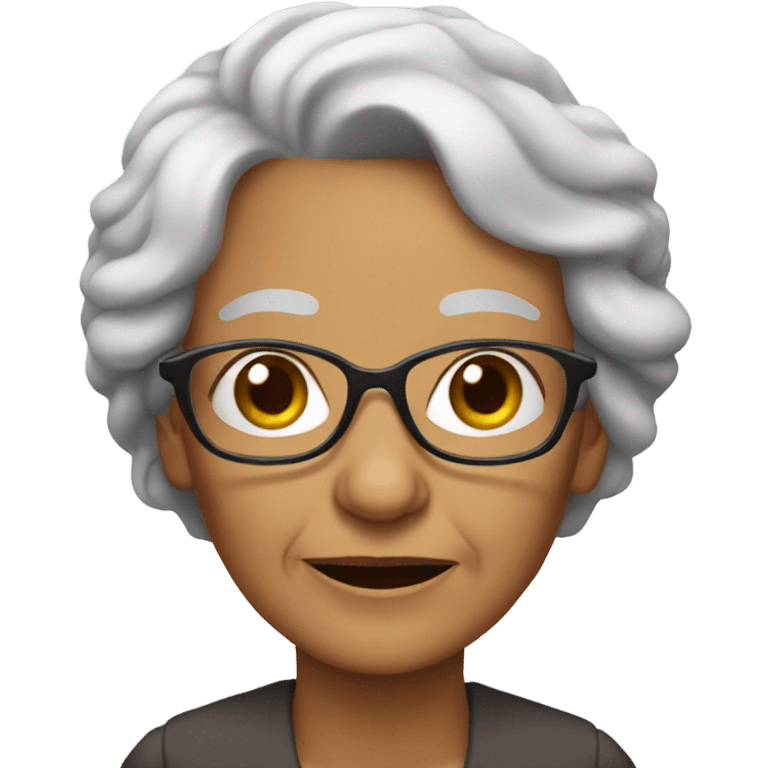 old woman with glasses emoji