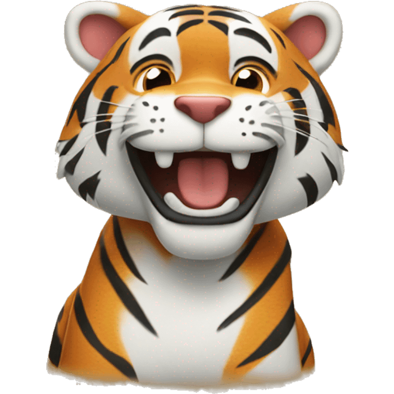 Happy tiger emoji