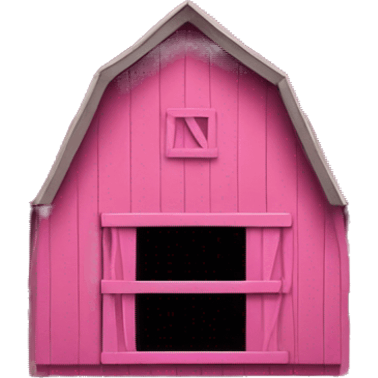 Pink and dark pink barn emoji