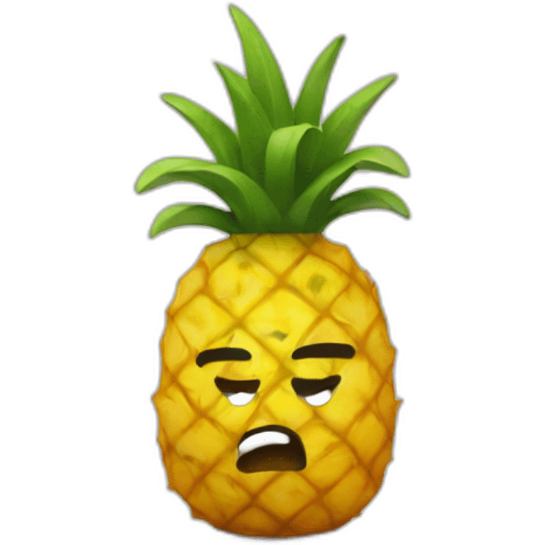 Tired pineapple emoji