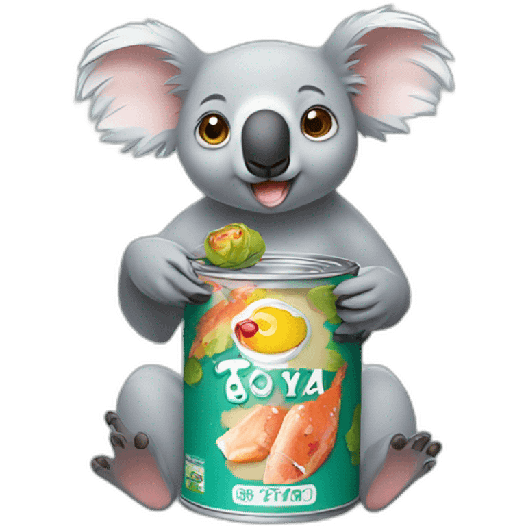 koala eating tuna in a can emoji