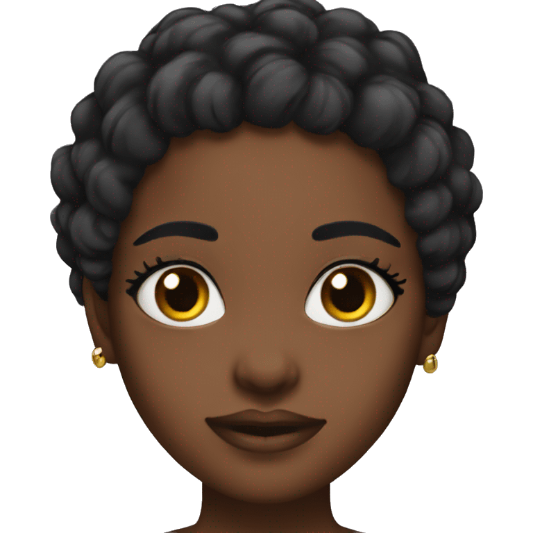 Black girl long eyelashes emoji