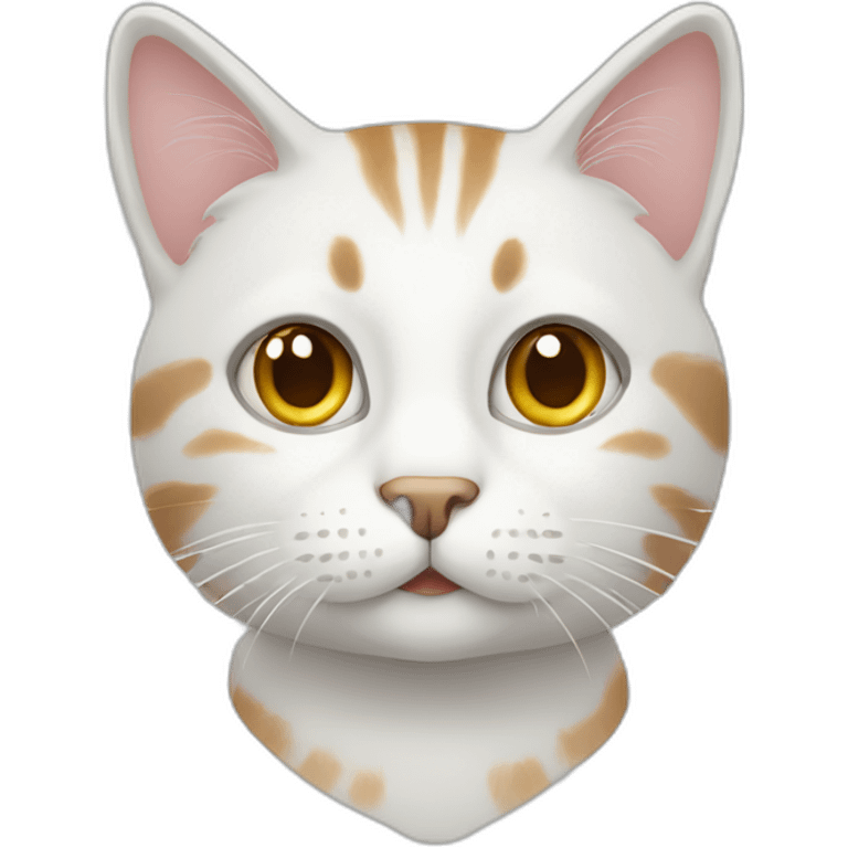 white tabby cat emoji