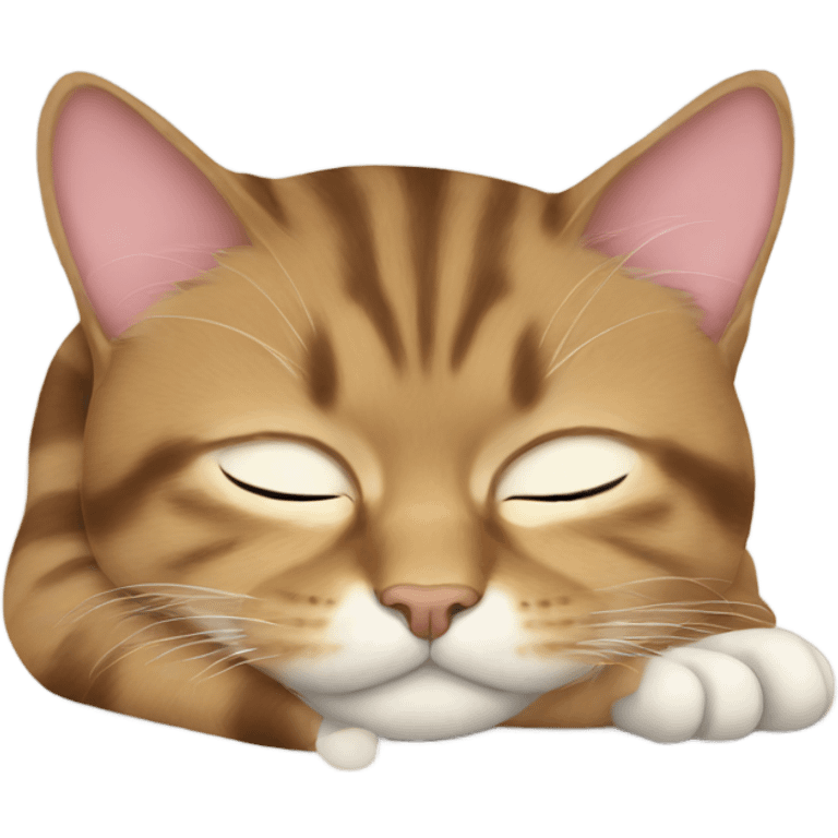 A cat sleeping emoji