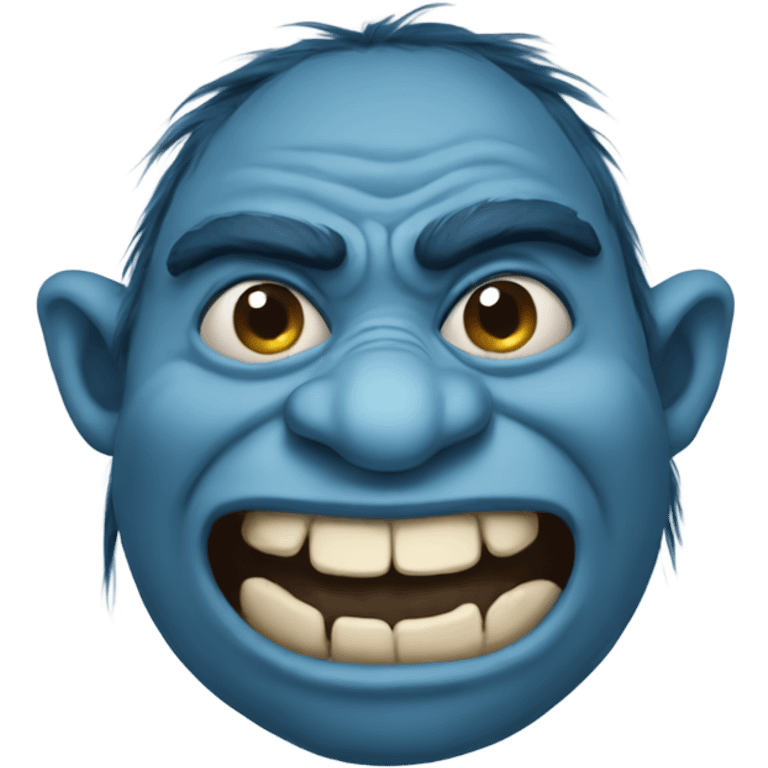 blue ugly troll emoji