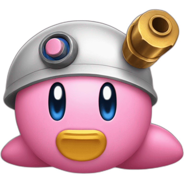 kirby with gun emoji