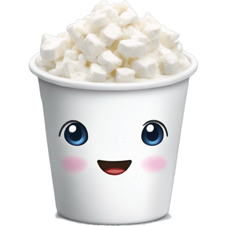 Cottage cheese in a cup emoji