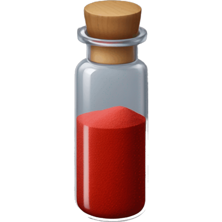 a vial of red powder pigment emoji